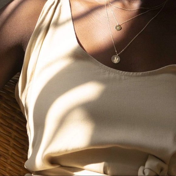 Lavender Floral Boho Plant Charm Pendant Necklace - Picture 6 of 16